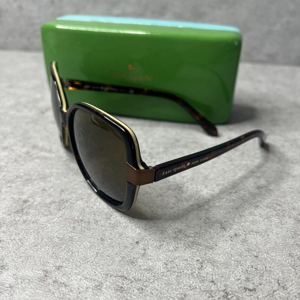 Kate Spade Adamina X43P Sunglasses Tortoise/Brown Square - Picture 4 of 14